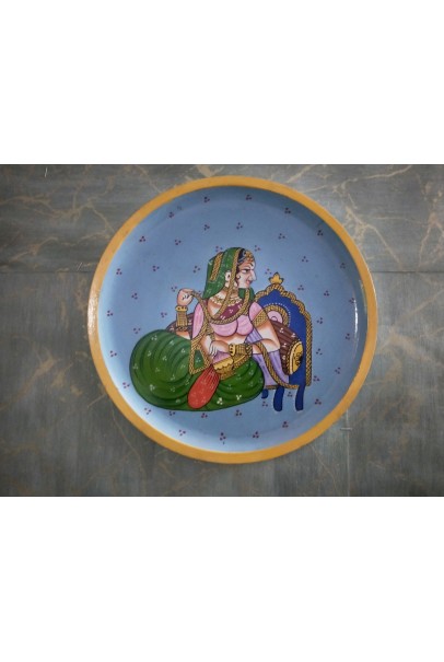 Wooden Wall Decor Plate - Blue
